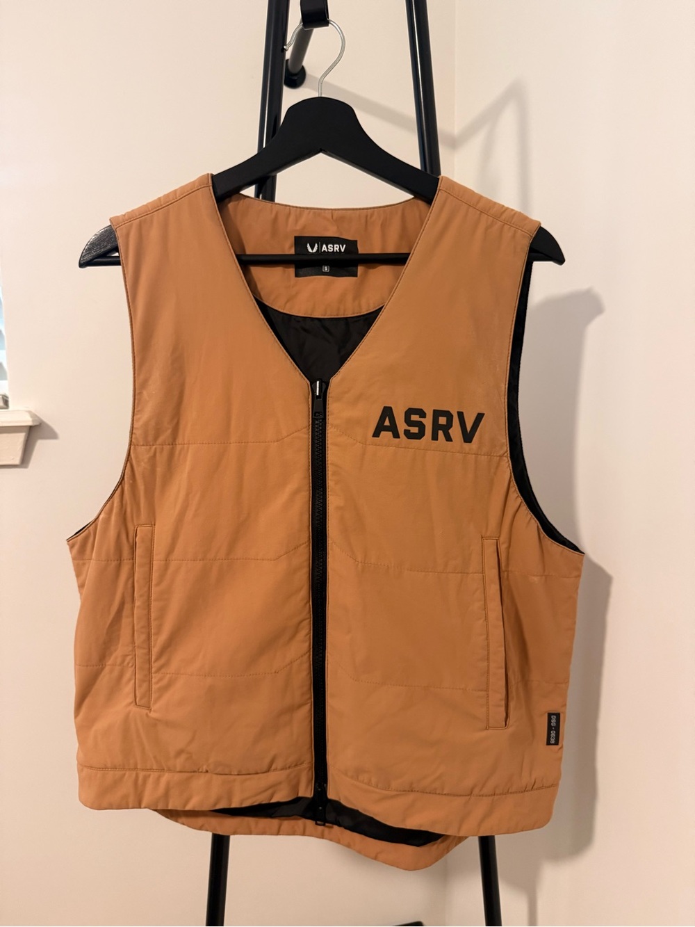 ASRV Insulated Gilet Vest in Camel and Black